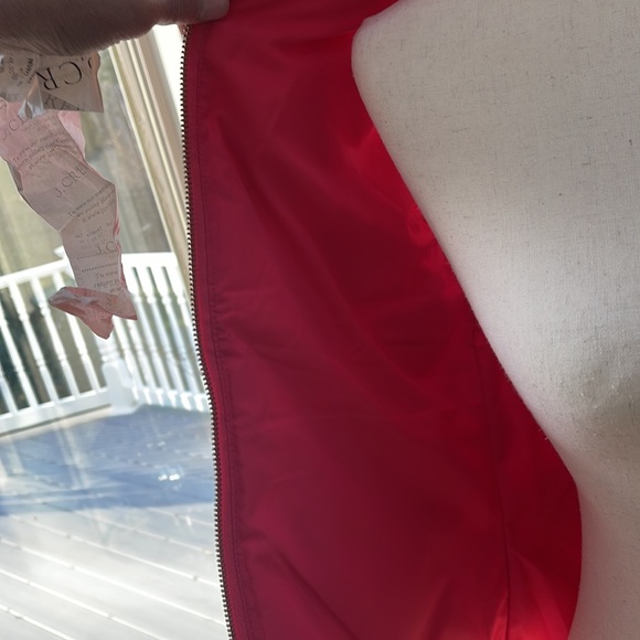 J Crew EUC Pink quilted Down Vest XS Double Zip Stand-up Collar - Picture 11 of 14